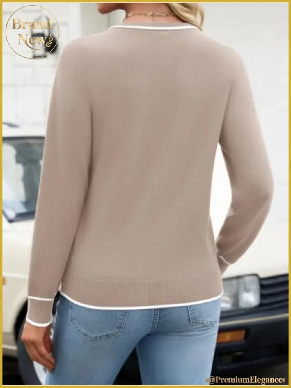 SLOWCOLIN Women's Long Sleeve Crew Neck Pullover Sweater Fall Winter
